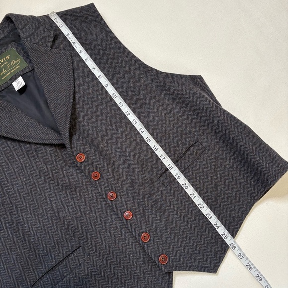 Orvis Charcoal Gray Herringbone Vest XXL - Picture 11 of 12